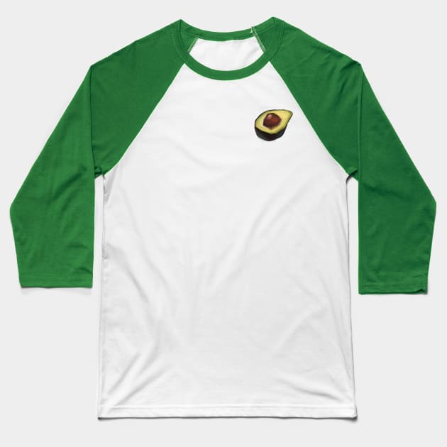 avocado Baseball T-Shirt by Mrkl